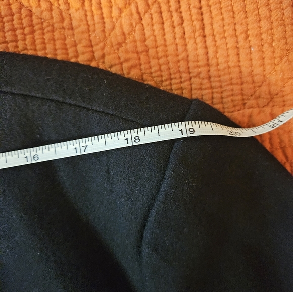 STRUCTURE Men's Wool Pea Coat Black L - Picture 9 of 12